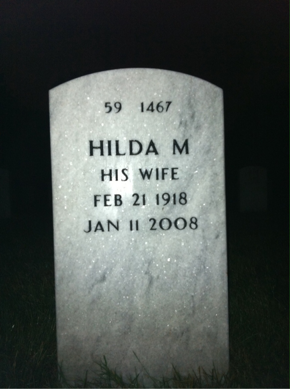 Back of headstone — James Burke