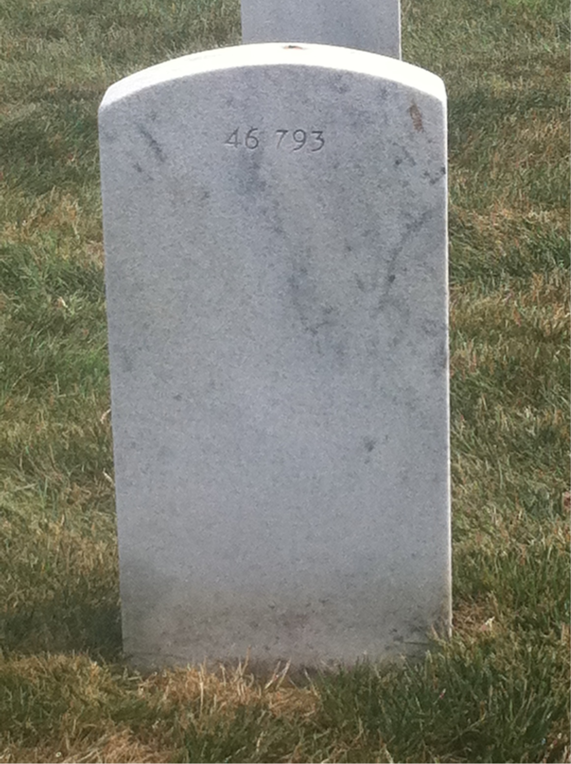 Back of headstone — Leona Armstrong
