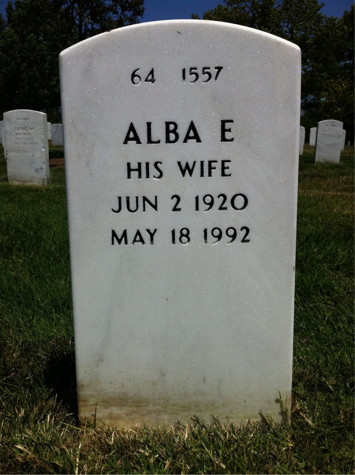 Back of headstone — Charles Durocher