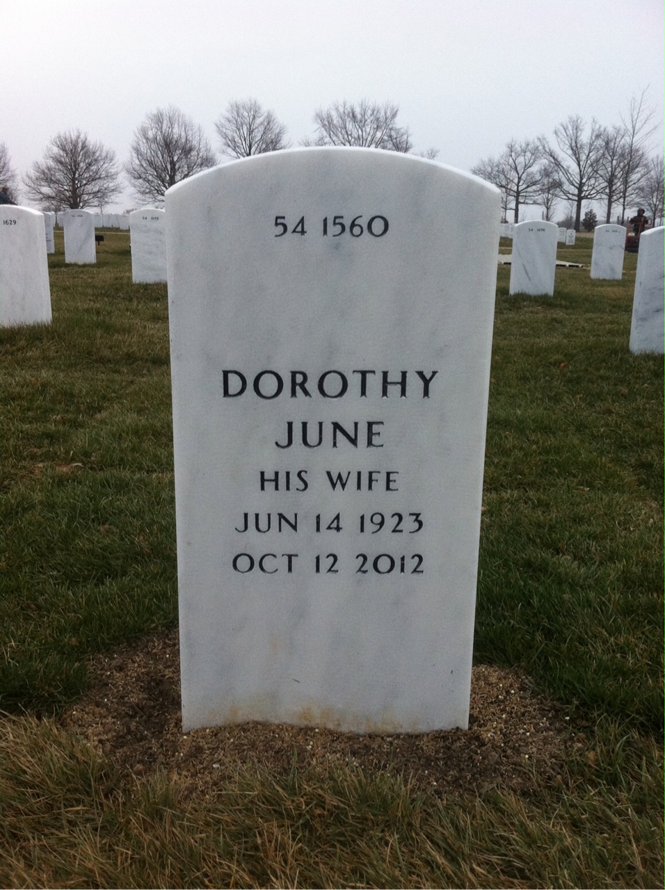 Back of headstone — Maurice Cunningham