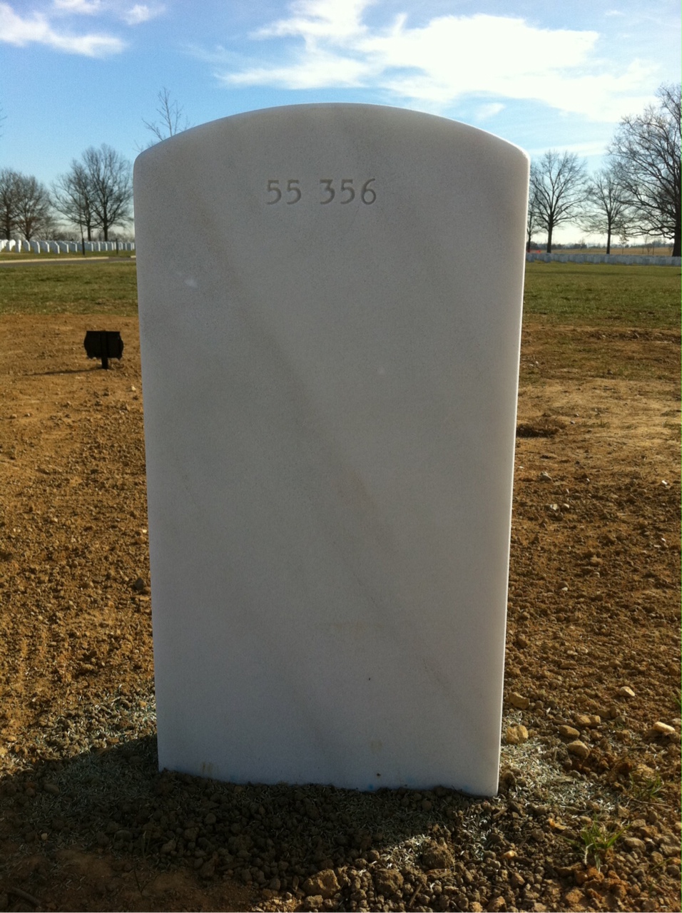 Back of headstone — William Carlton Wolfe