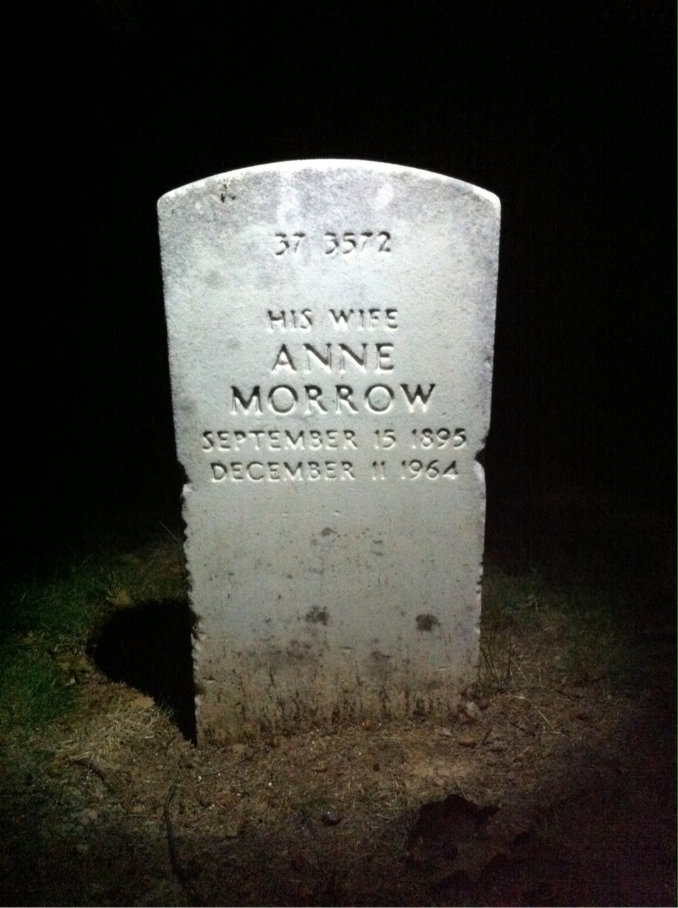 Back of headstone — Thomas F Mcdermott