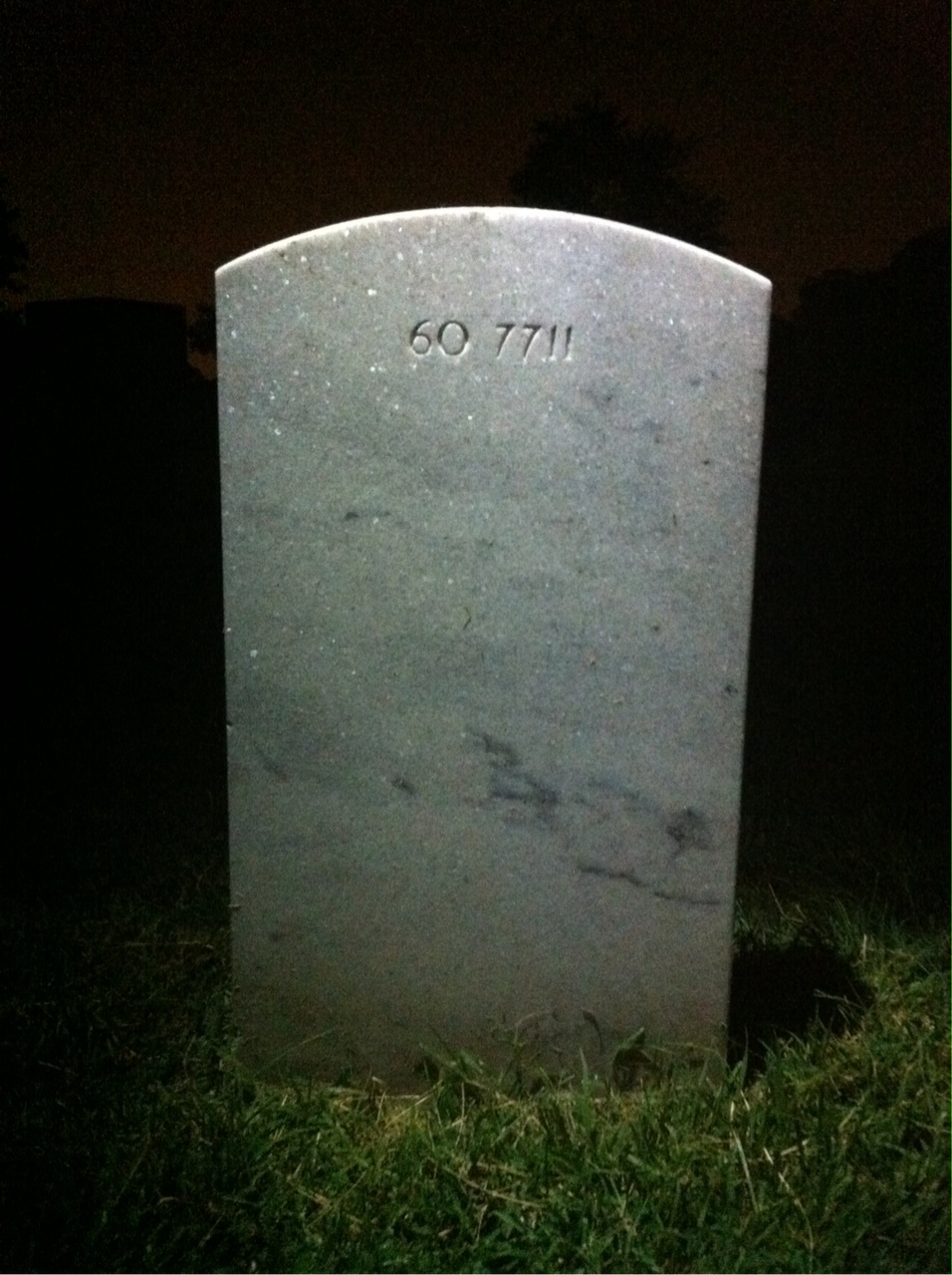 Back of headstone — William Jens Densberger
