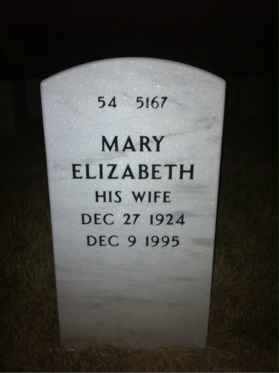 Back of headstone — Thomas Brennan