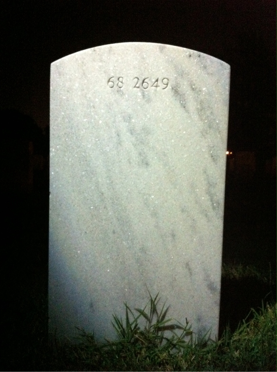 Back of headstone — Donovan Bair