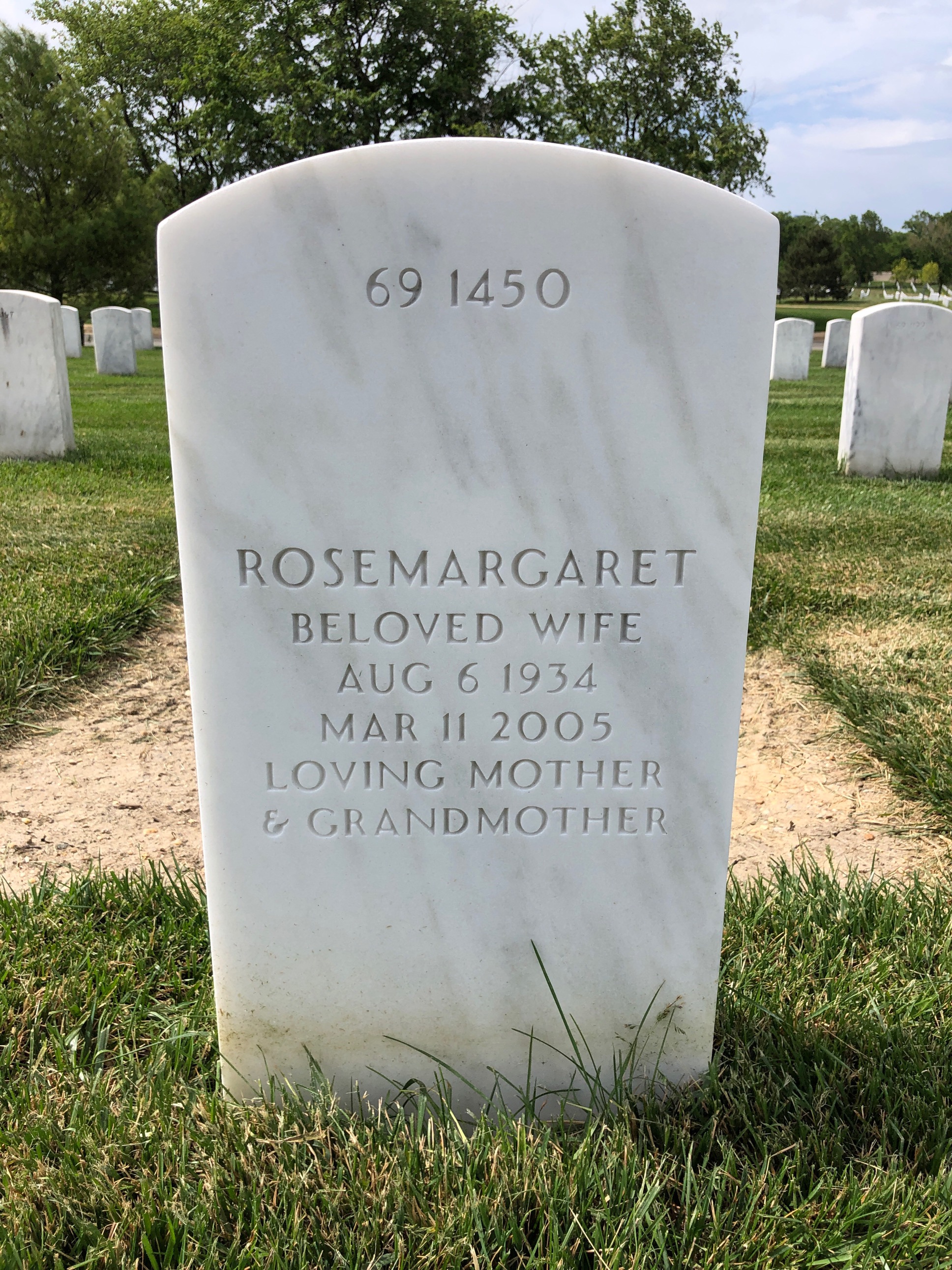Back of headstone — Leo Cuccias
