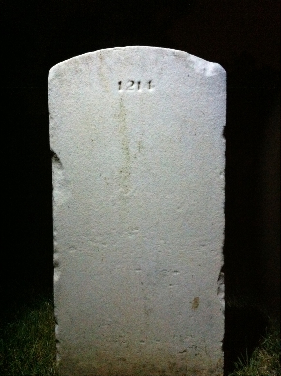 Back of headstone — George Allen