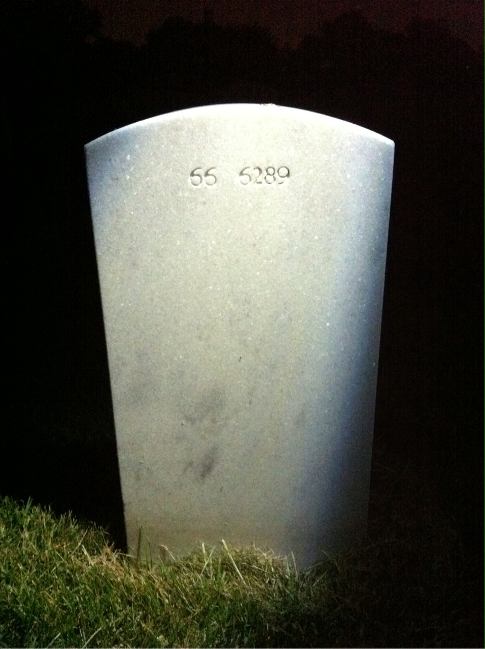 Back of headstone — Terrence Allen