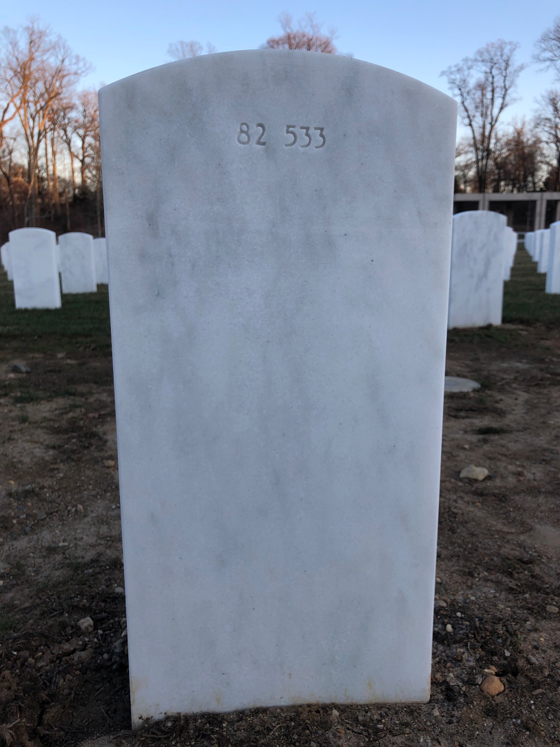 Back of headstone — William H Jackson