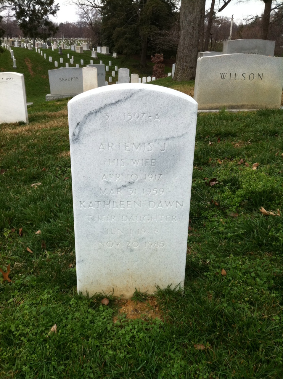 Back of headstone — Richard Haase
