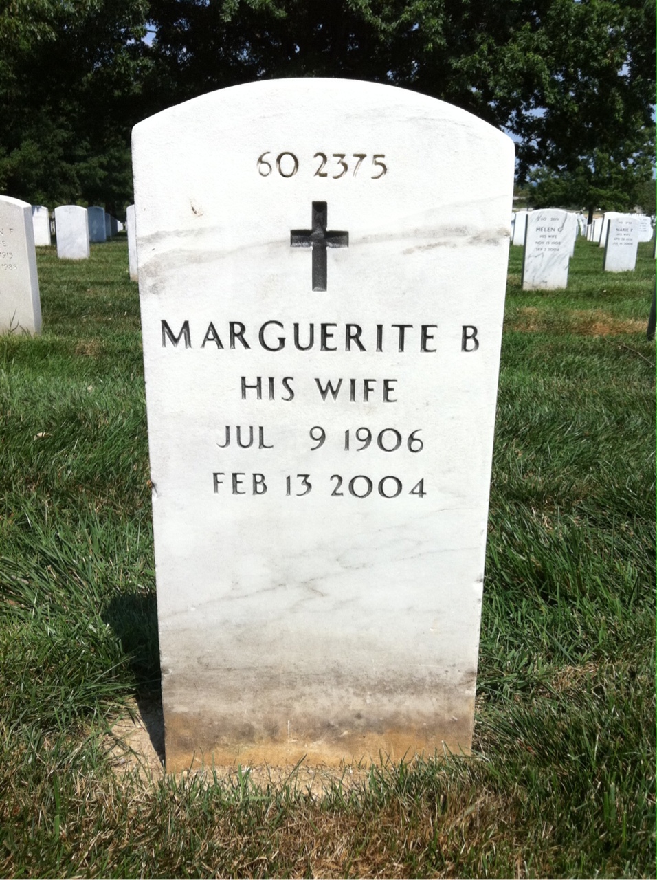 Back of headstone — Frank Jones