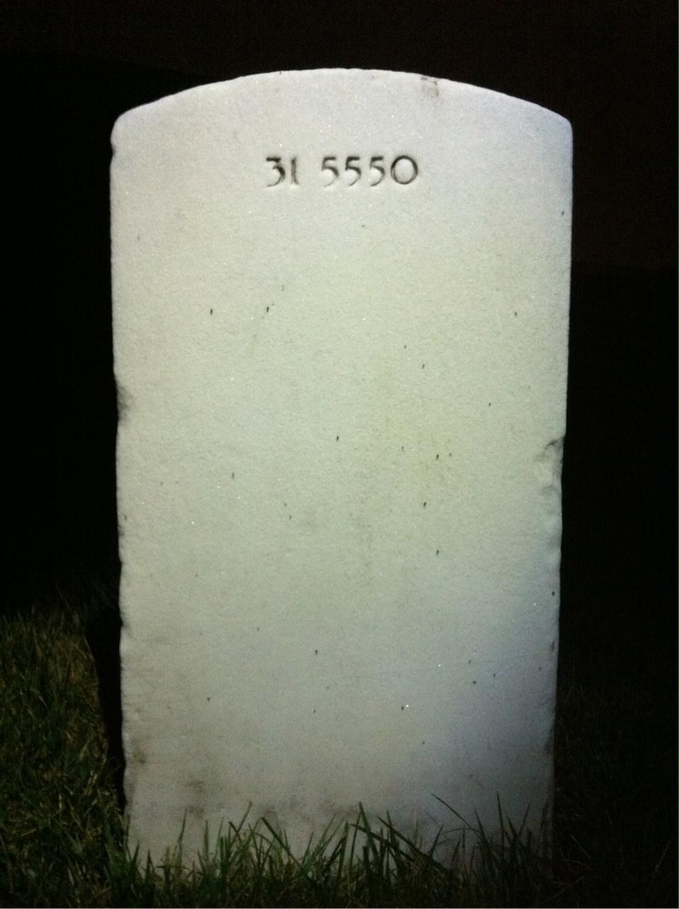 Back of headstone — Eric Muller