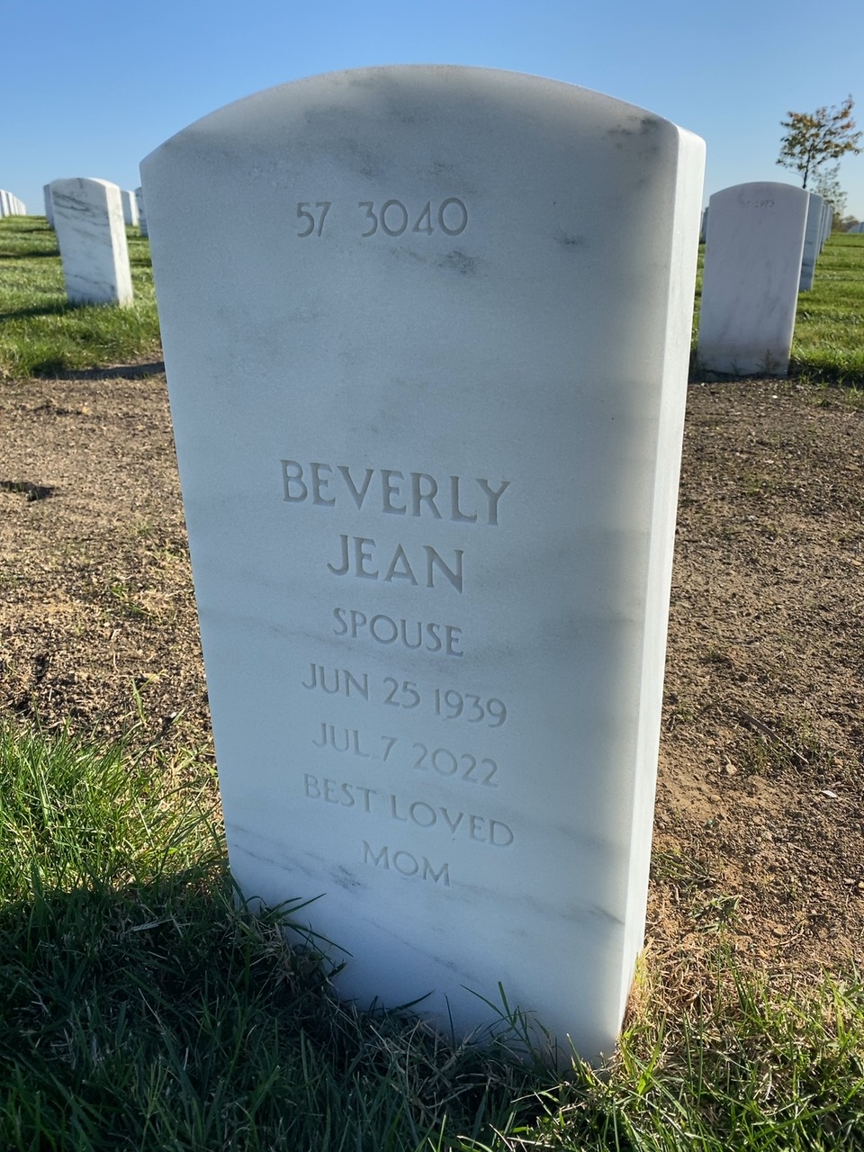 Back of headstone — Shelton D Redden
