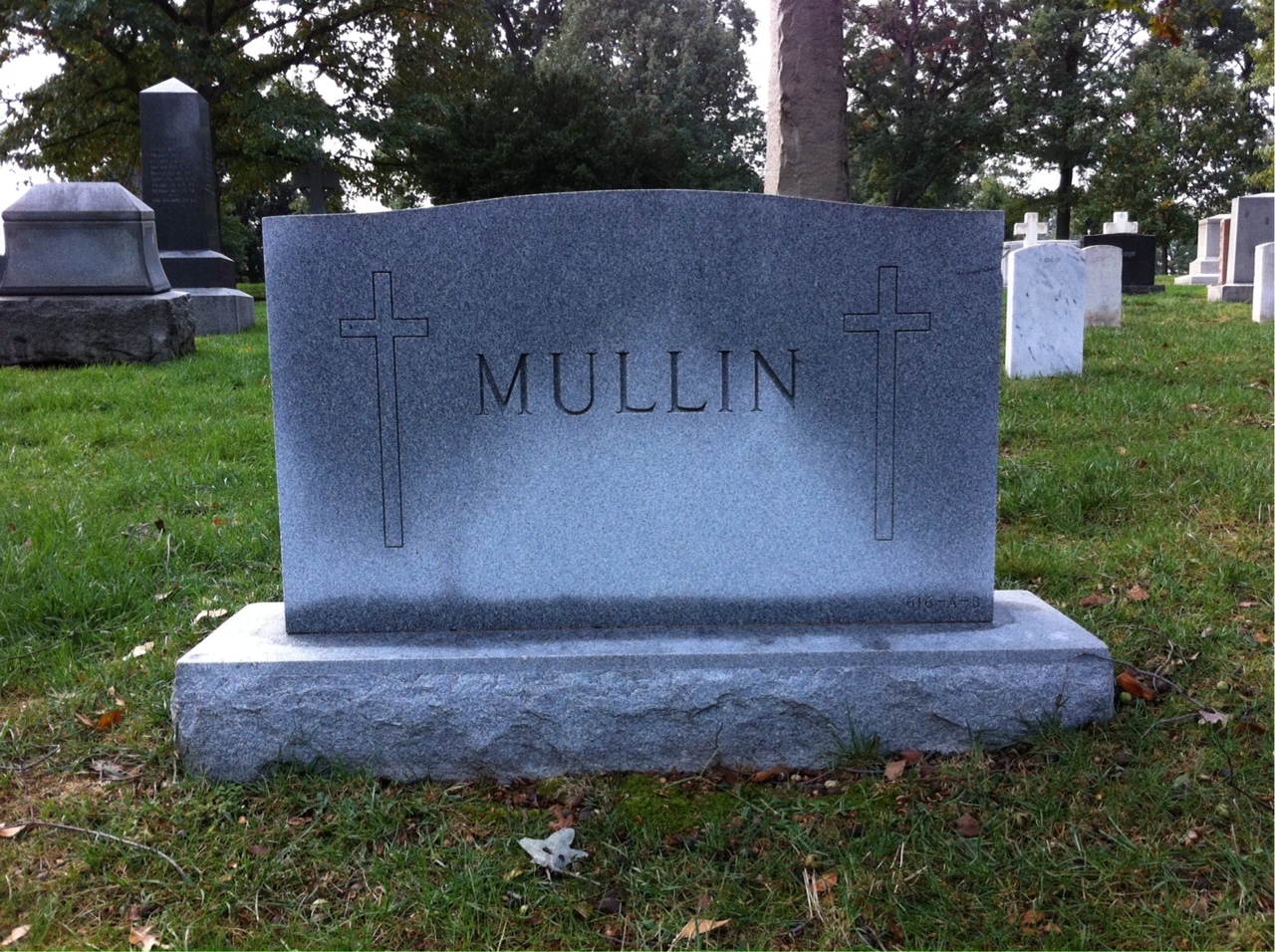Back of headstone — Kathleen Mullin