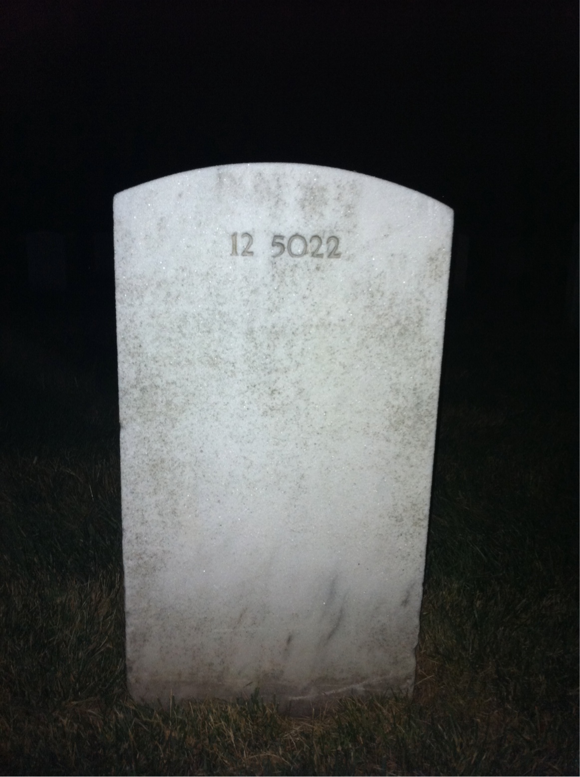 Back of headstone — John Anderson