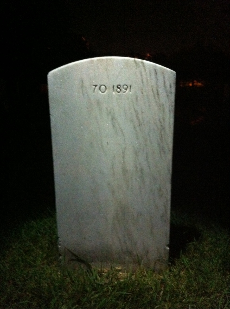 Back of headstone — Wilson B Cureton
