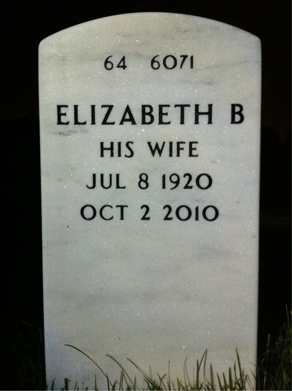 Back of headstone — Victor Pellarin