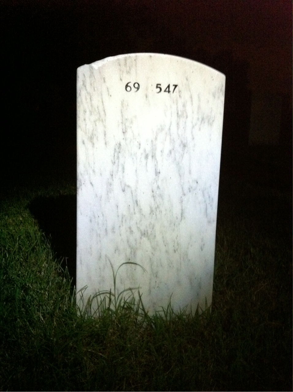 Back of headstone — Nathaniel Vance
