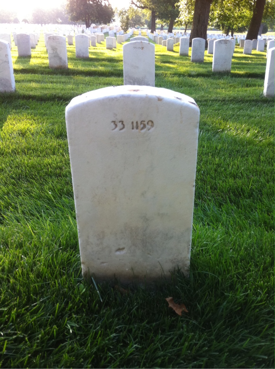 Back of headstone — Ellen Aiken