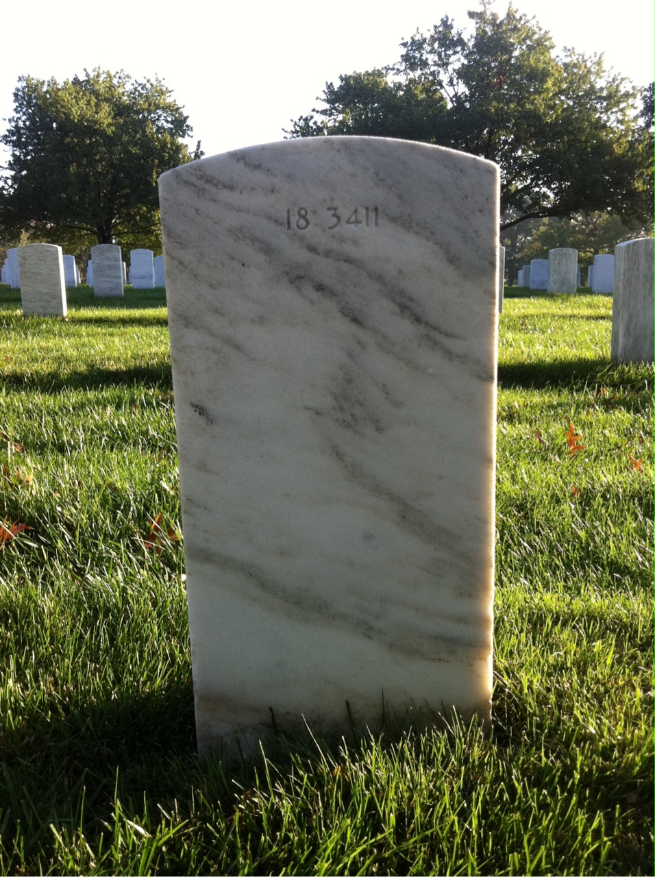 Back of headstone — Frank Mitchell