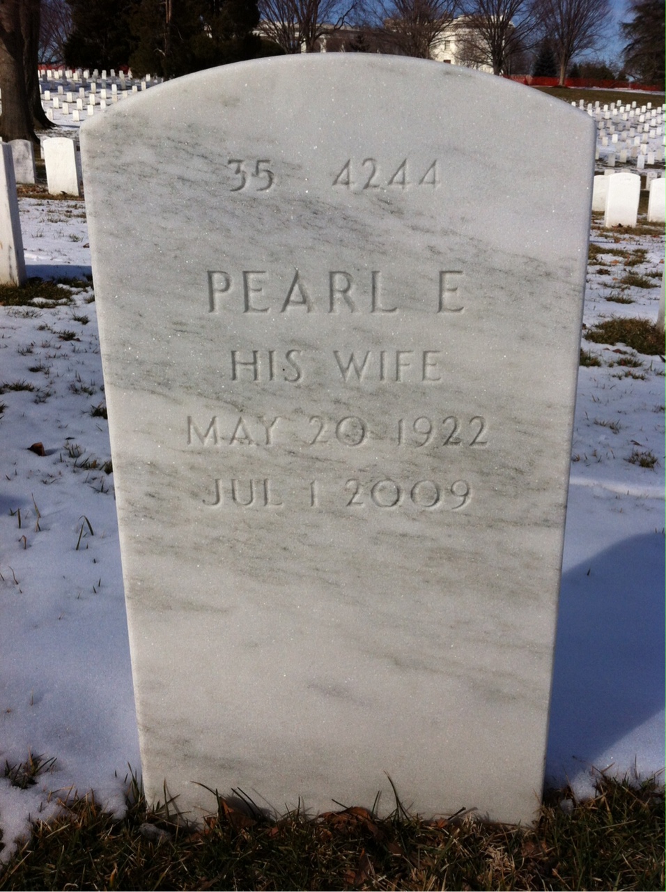 Back of headstone — Harry Butler