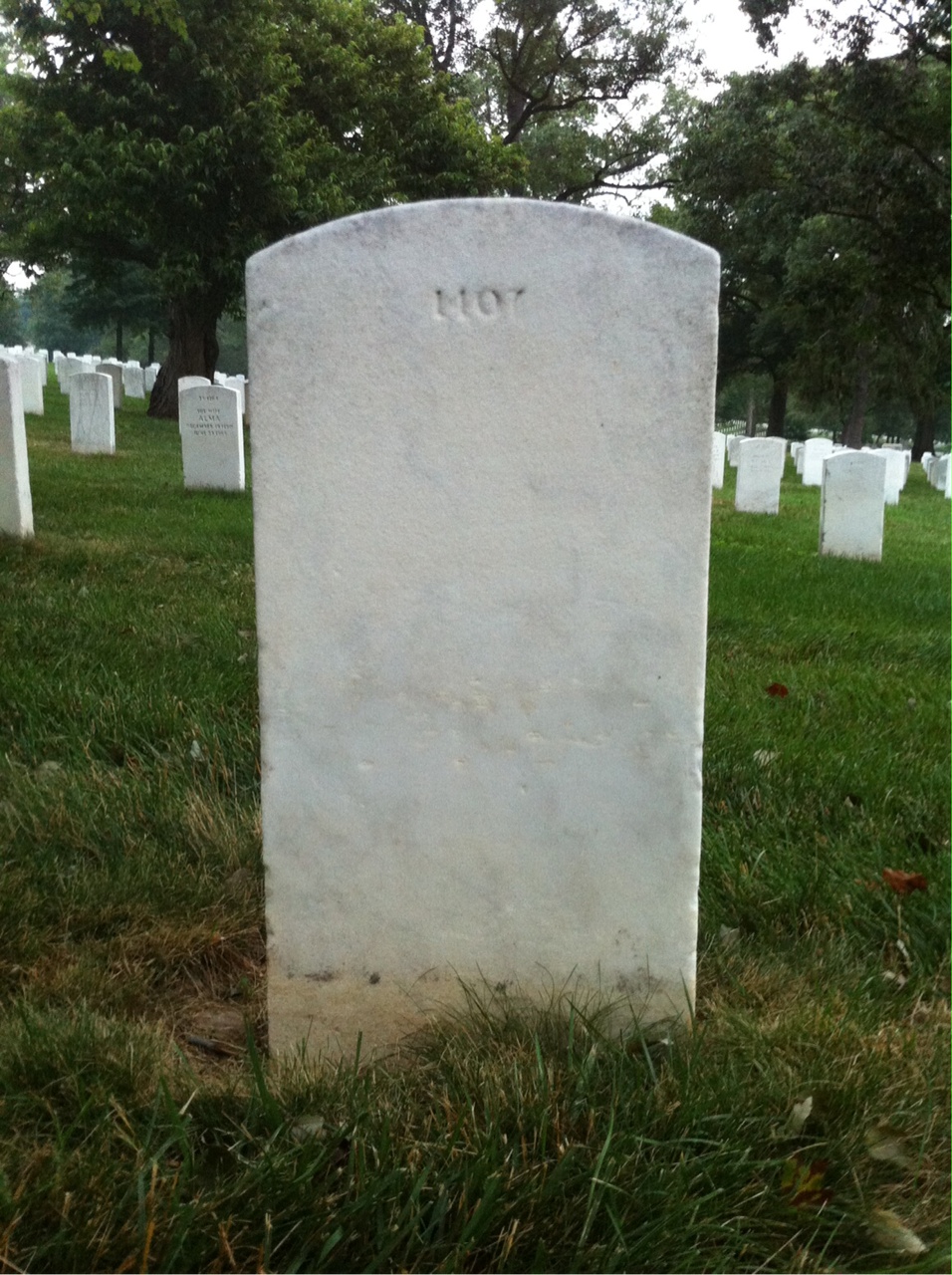 Back of headstone — Ellis Botts