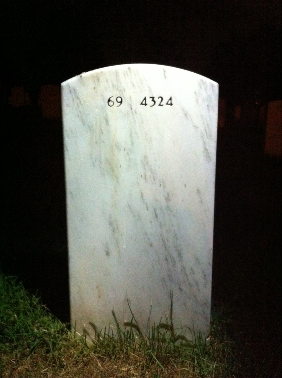 Back of headstone — John Chrzanowski