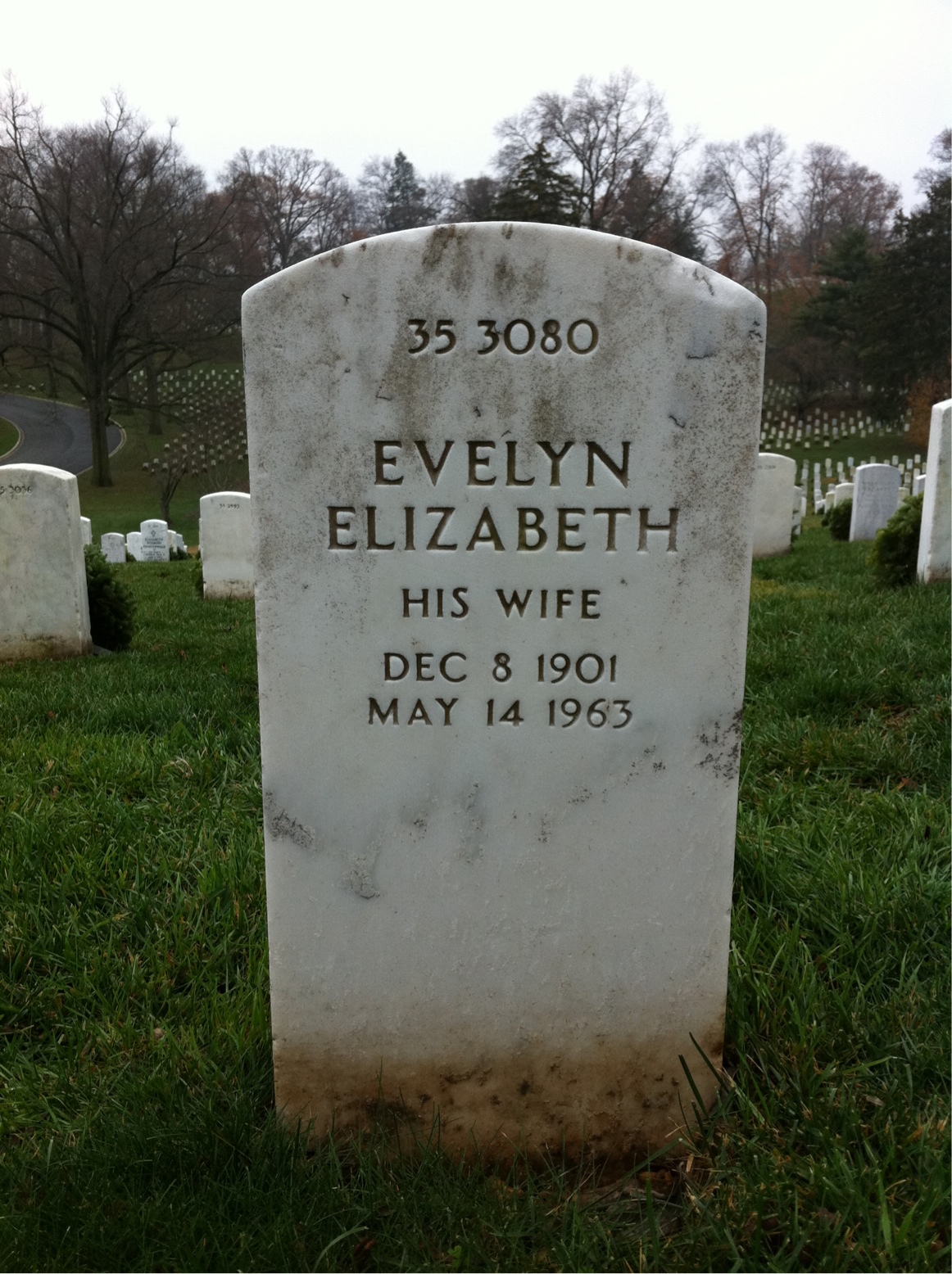 Back of headstone — Charles Moffett