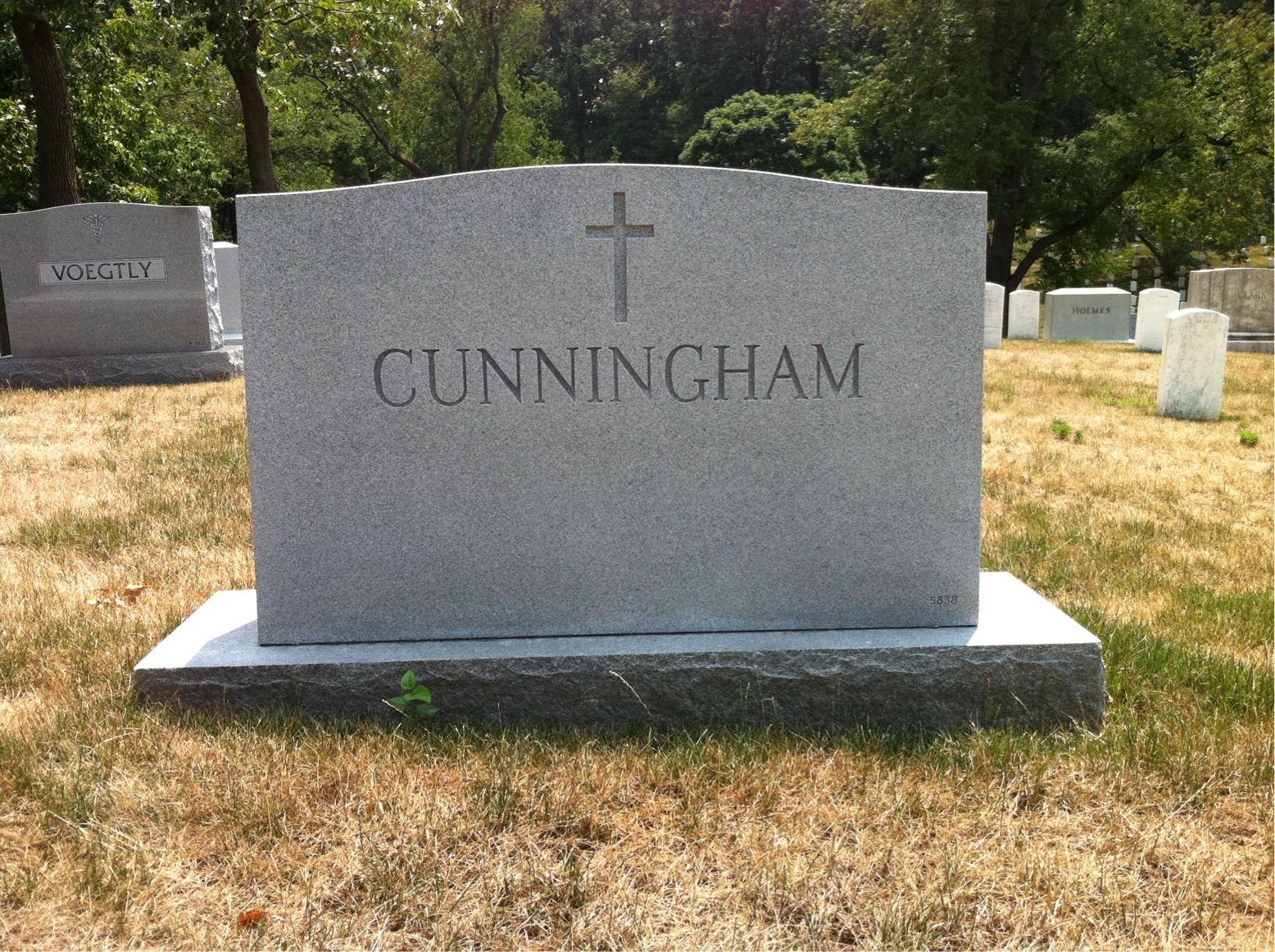 Back of headstone — Katherine Cunningham