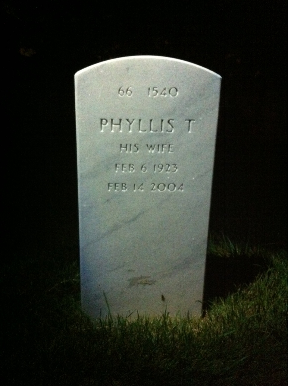 Back of headstone — Walter Oakes