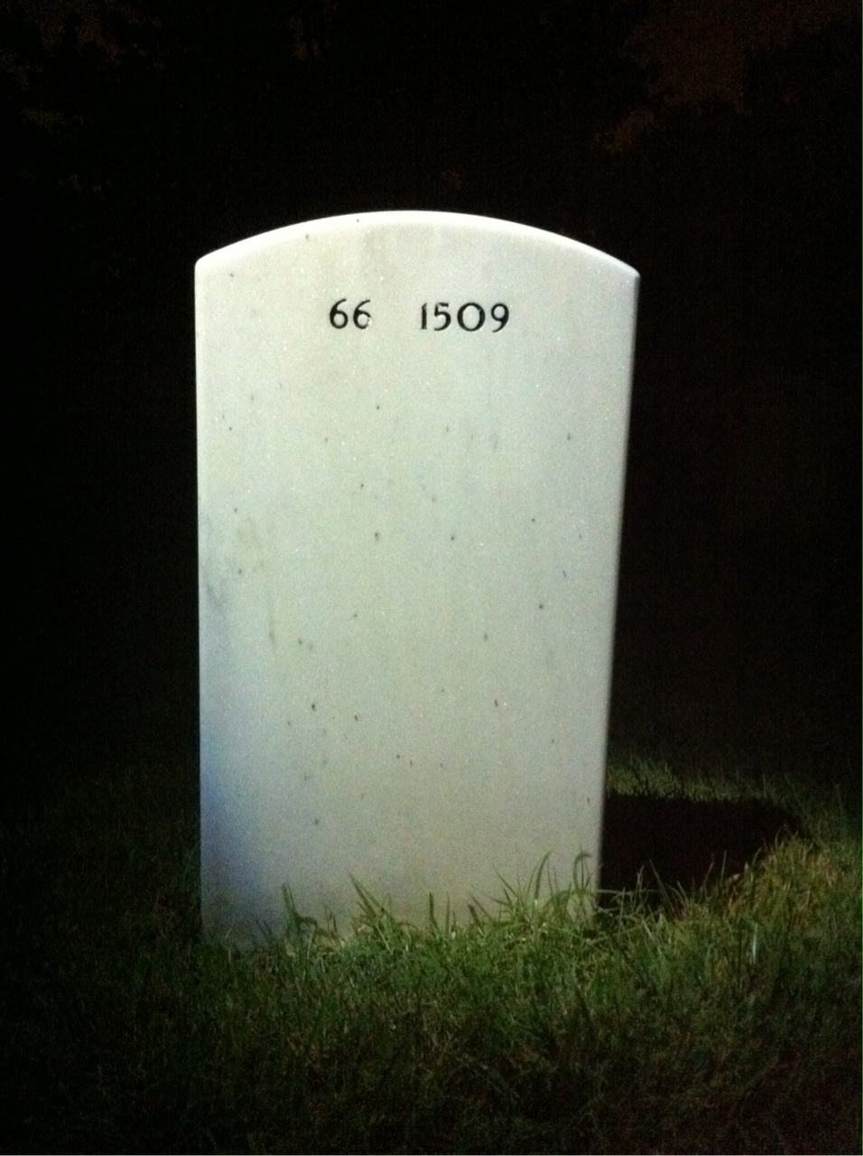 Back of headstone — Robert Mckee