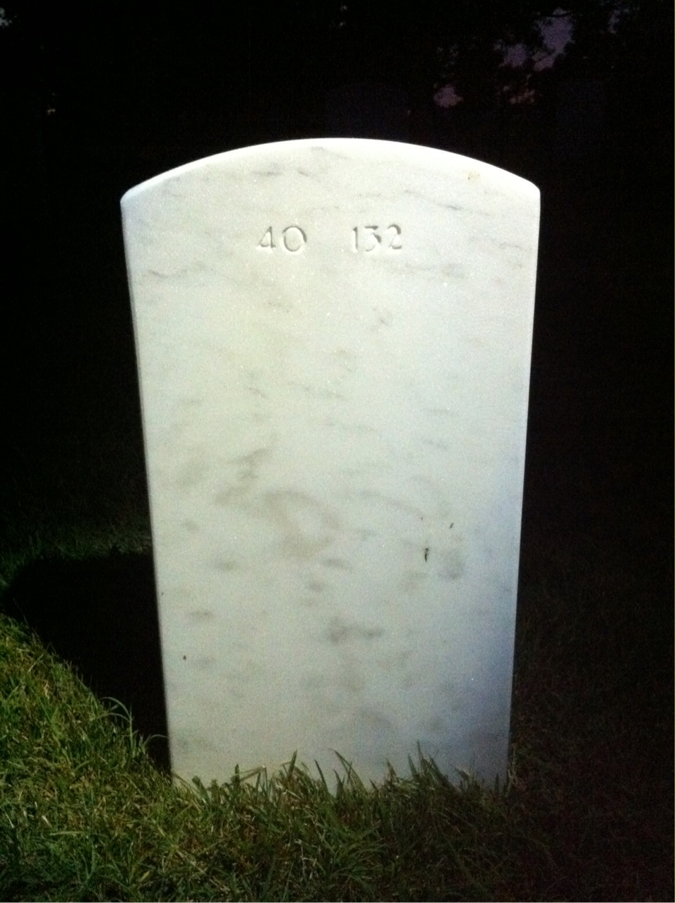 Back of headstone — Joseph Mitchell