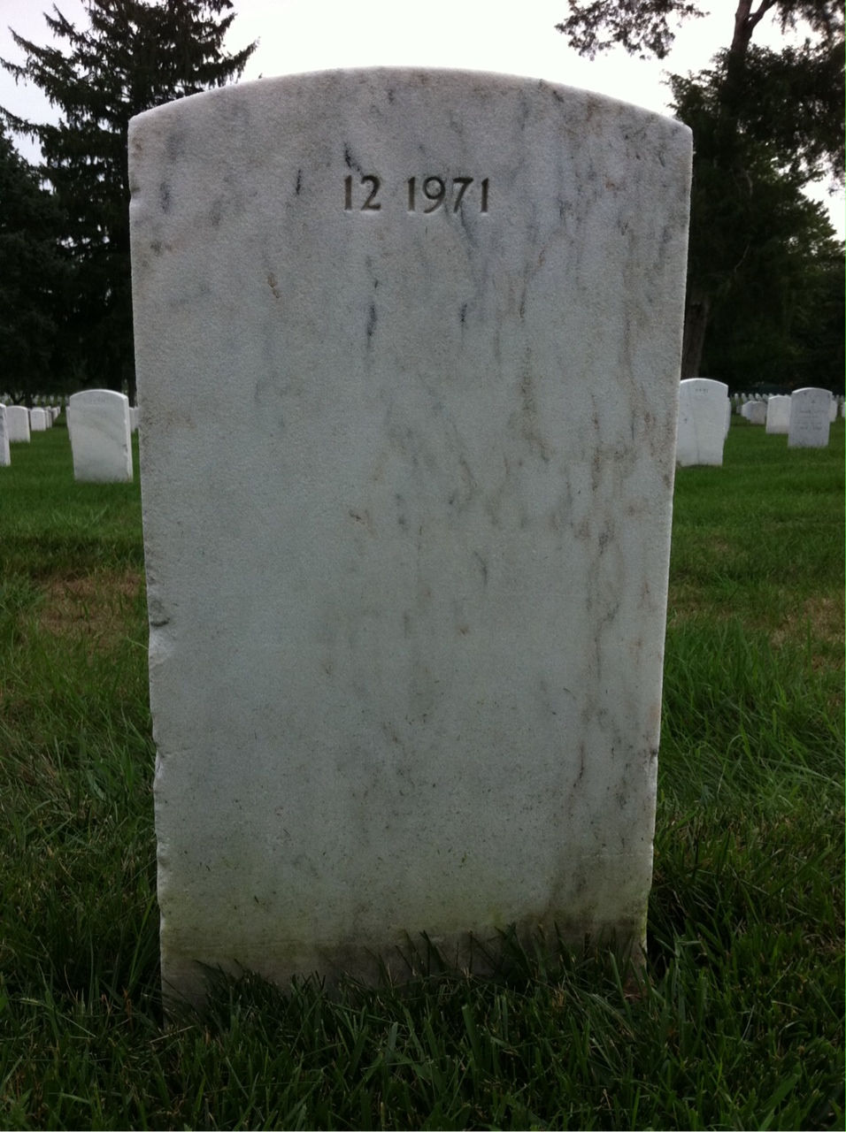 Back of headstone — Robert Moore
