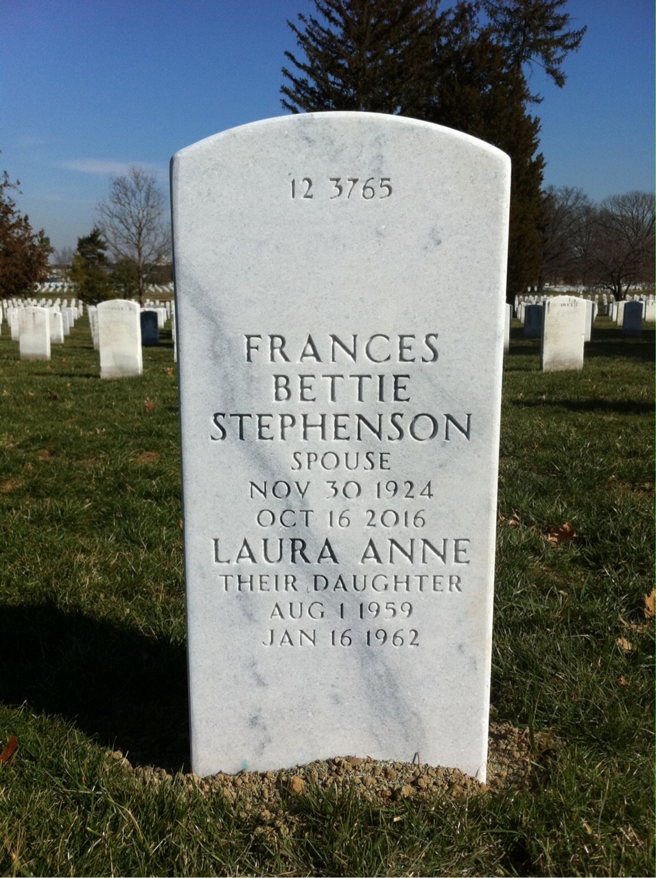 Back of headstone — Thomas Stambaugh
