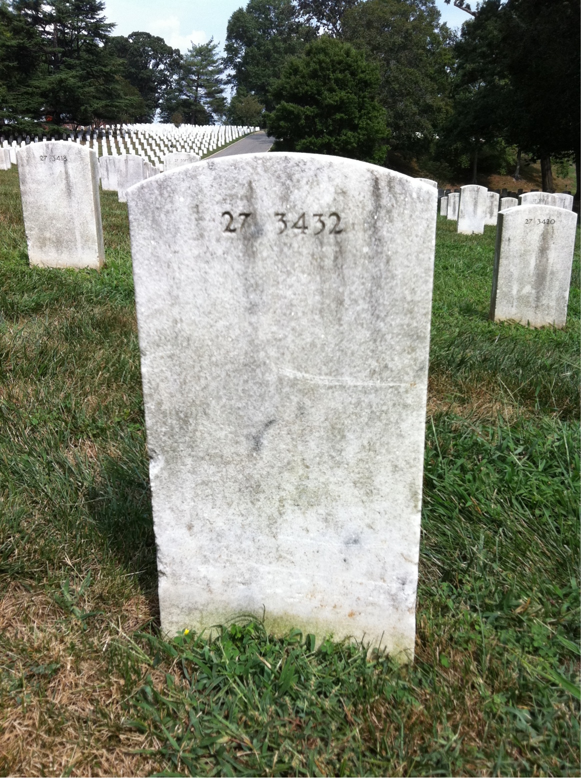 Back of headstone — William Amos