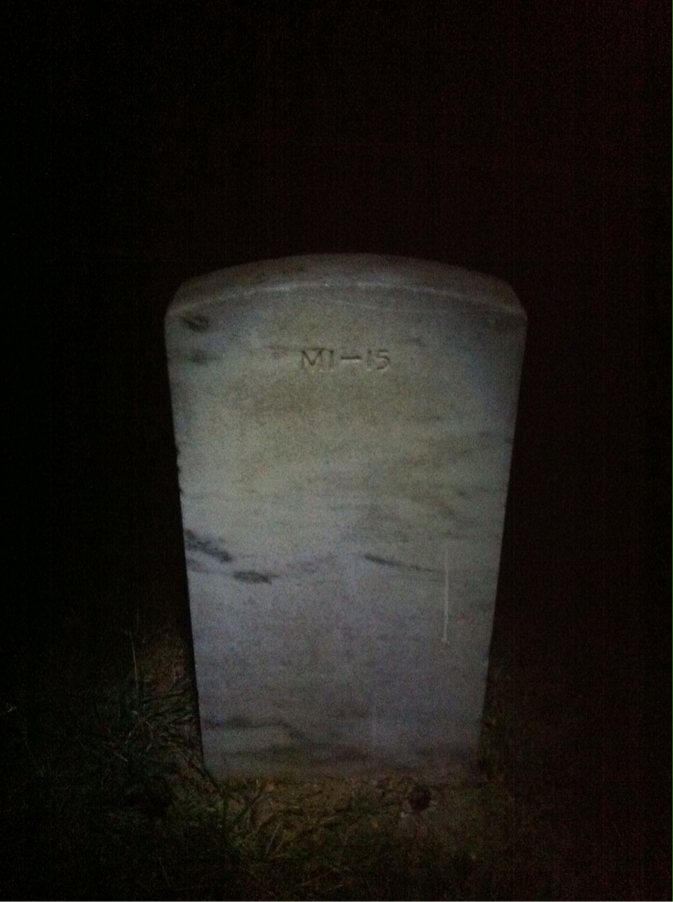 Back of headstone — Woodrow Moorman
