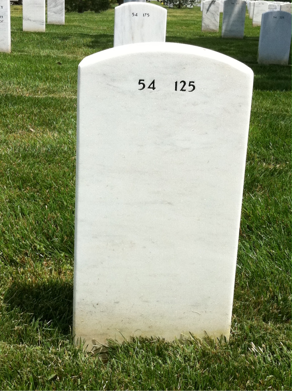 Back of headstone — Anthony Taylor