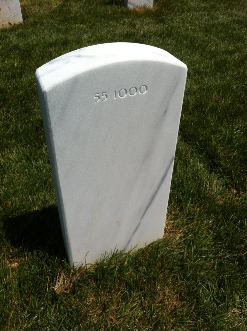 Back of headstone — Lawrence Moberley