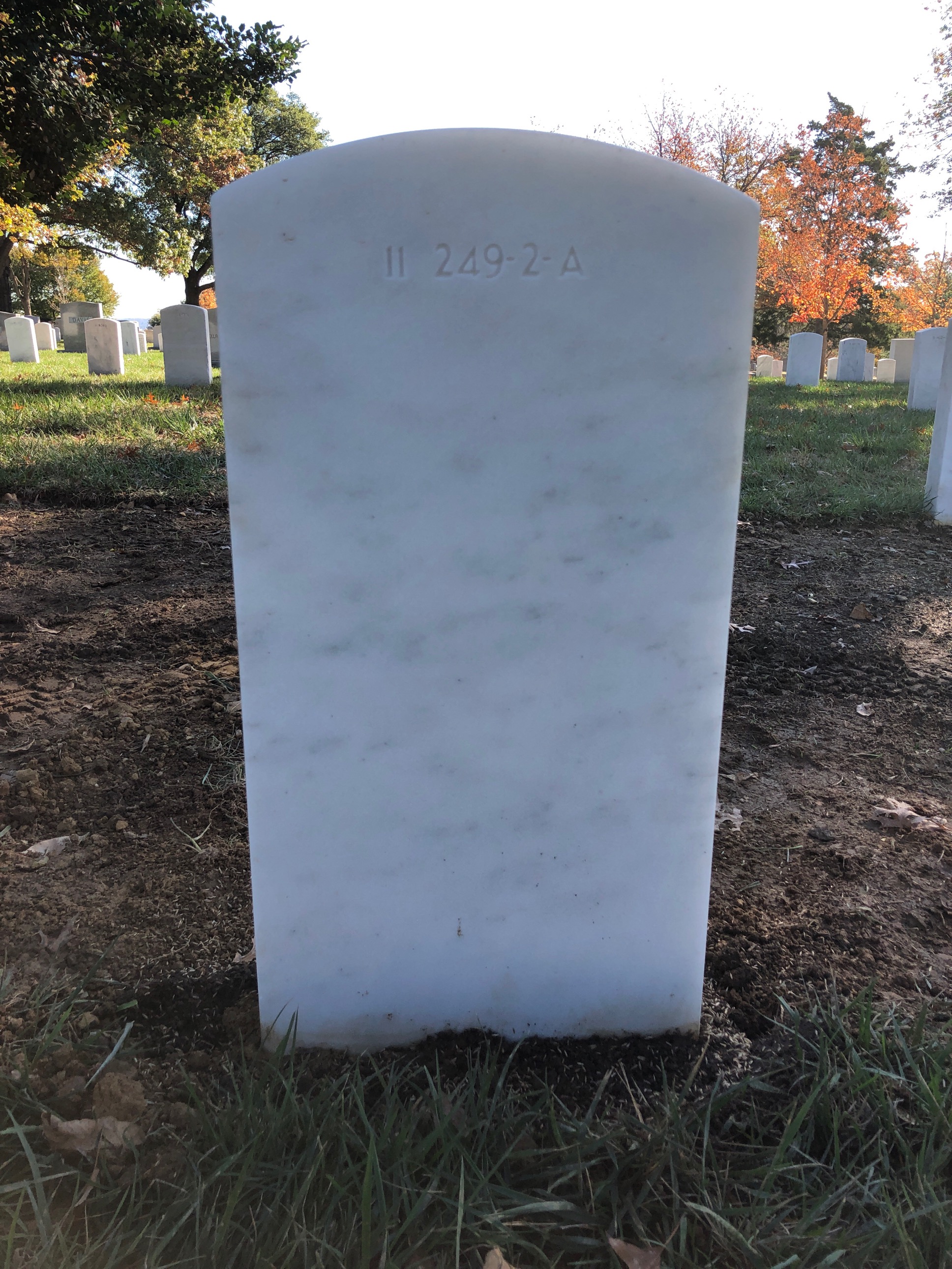Back of headstone — Sam Robert Winborn