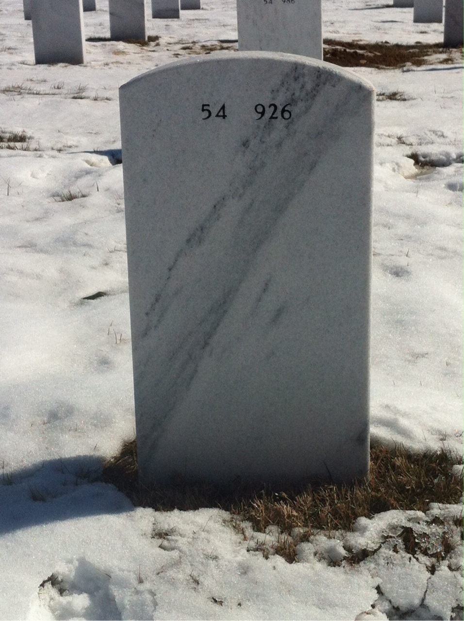 Back of headstone — Harry Glixon