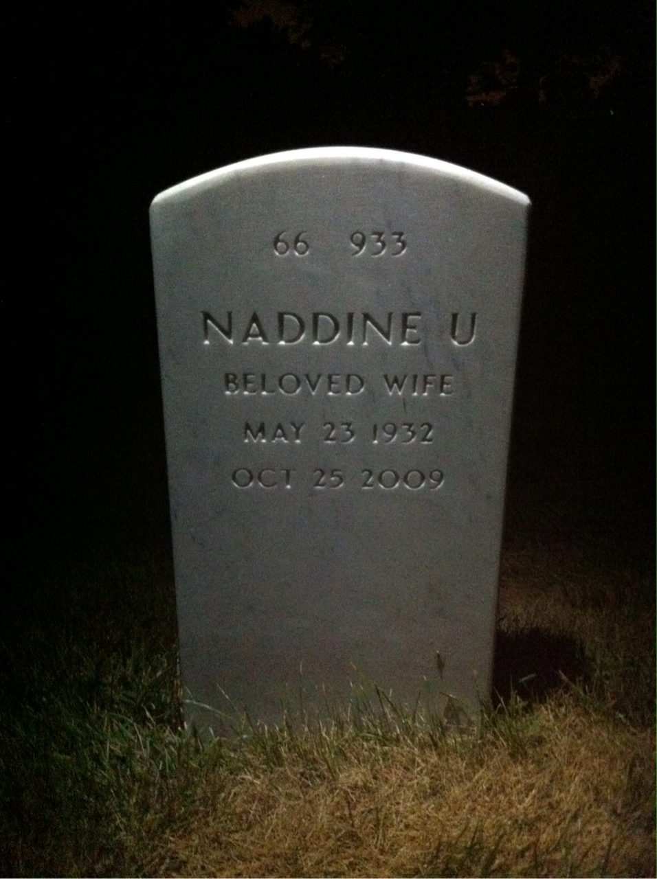 Back of headstone — Edward Johnson