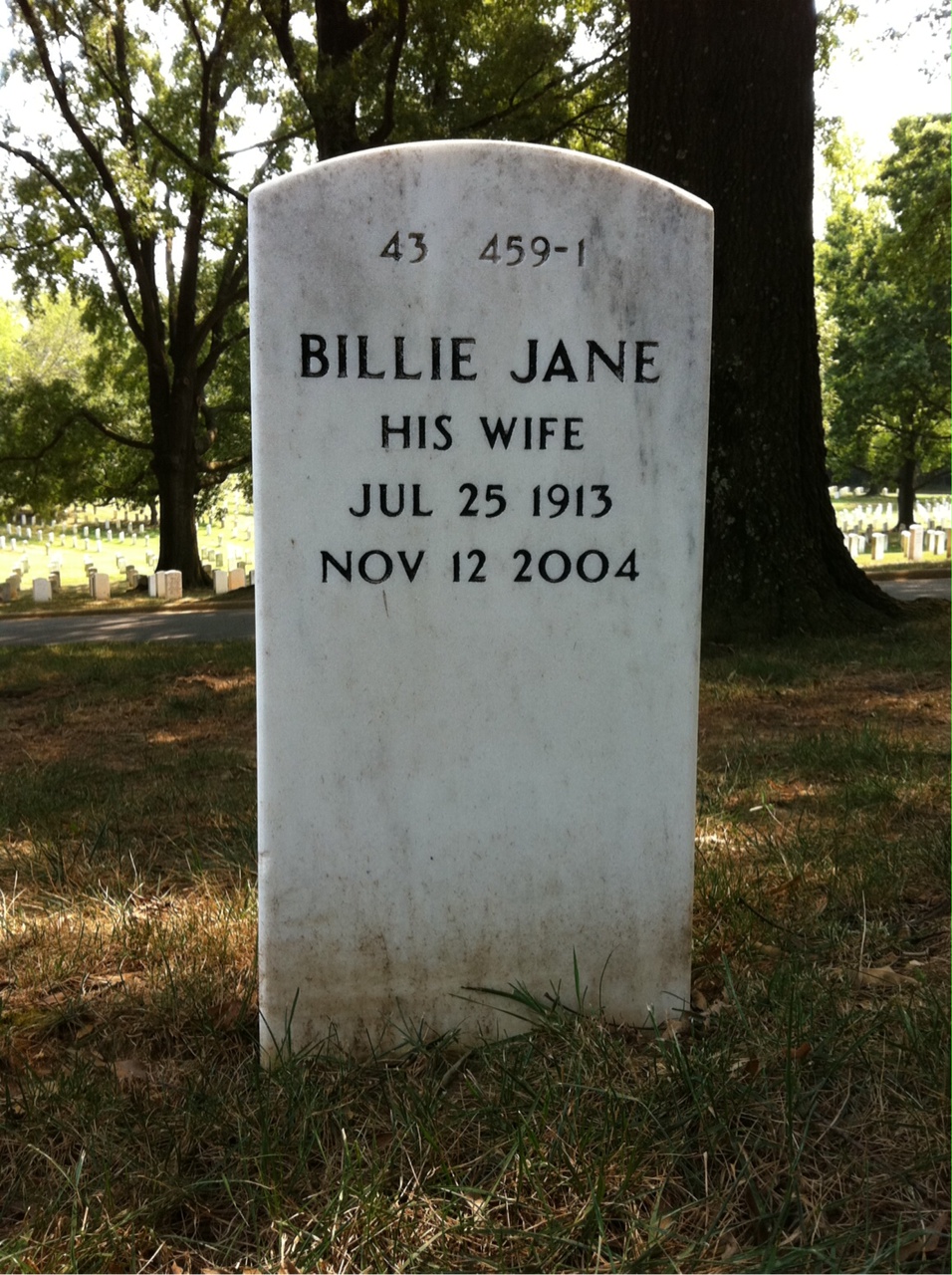 Back of headstone — Joseph Harris