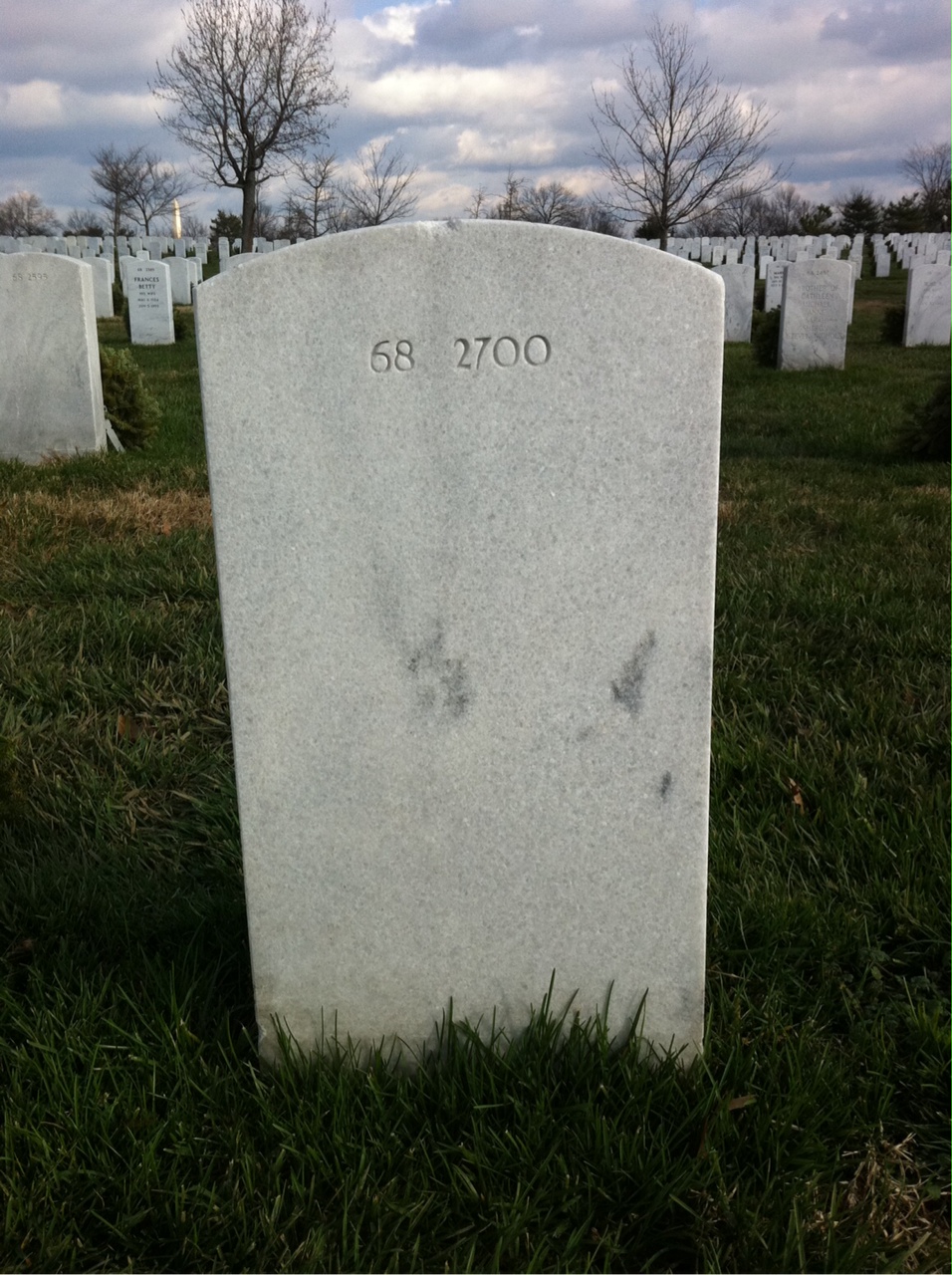 Back of headstone — Anthony Stathopoulos