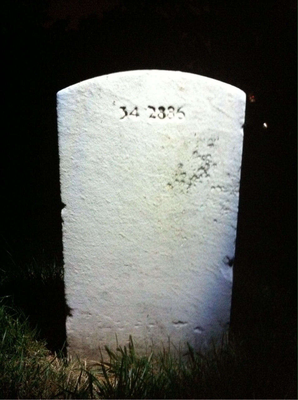 Back of headstone — Edward Cunningham