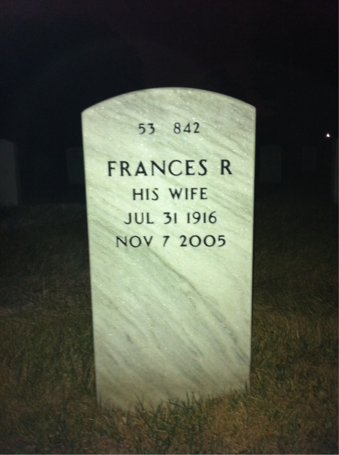 Back of headstone — Robert Dunavent