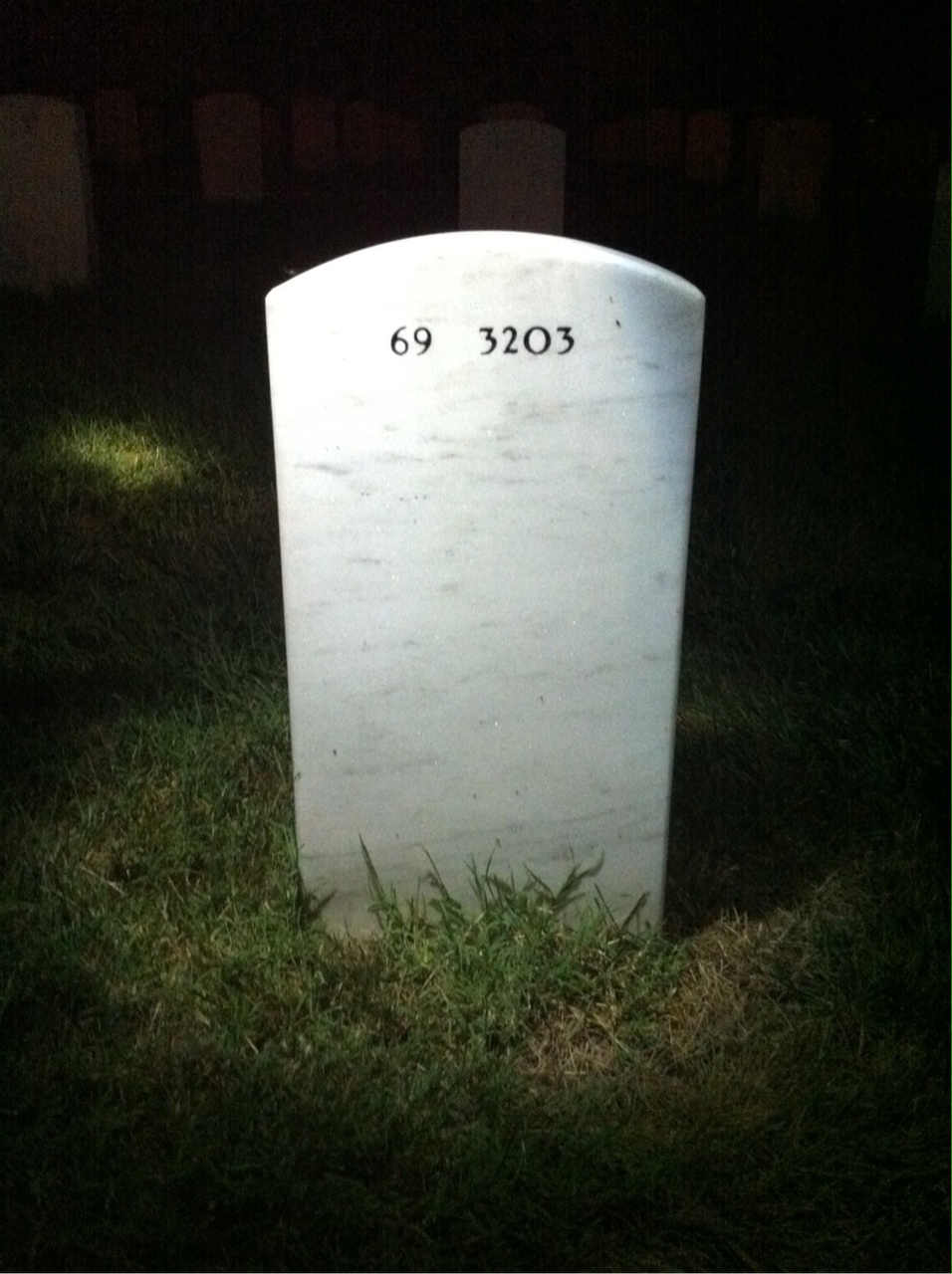 Back of headstone — Alvin Anderson