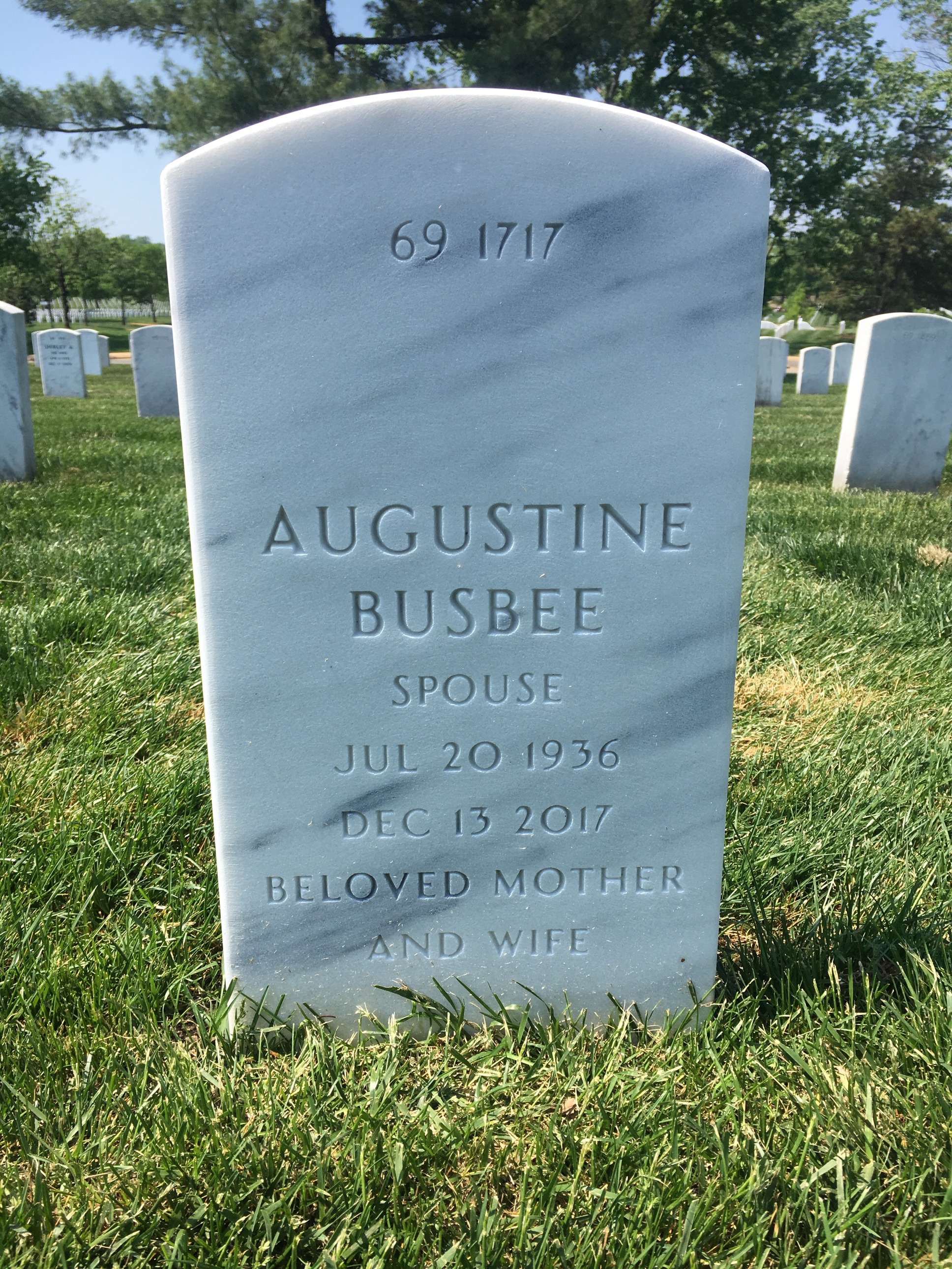 Back of headstone — Russell Pounds