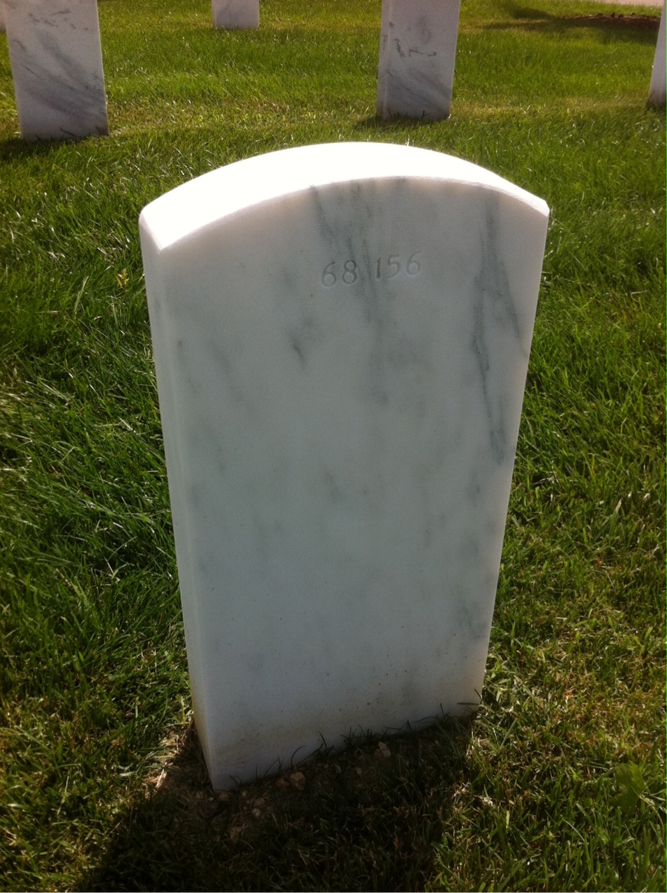 Back of headstone — Barry Reed
