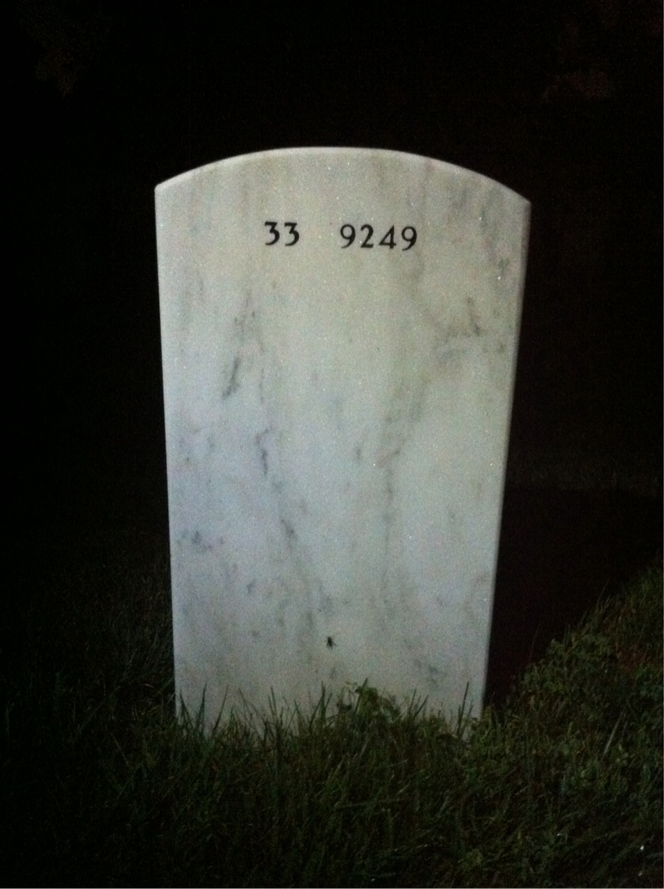 Back of headstone — Carl Smith