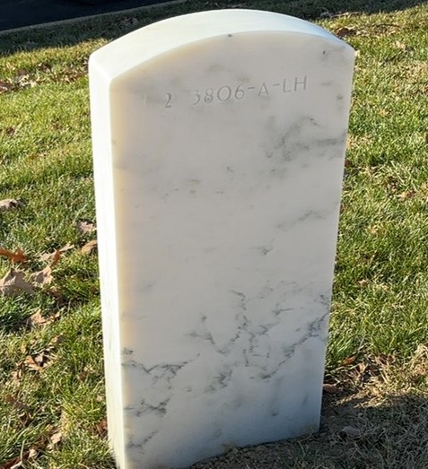 Back of headstone — Raymond Middleton